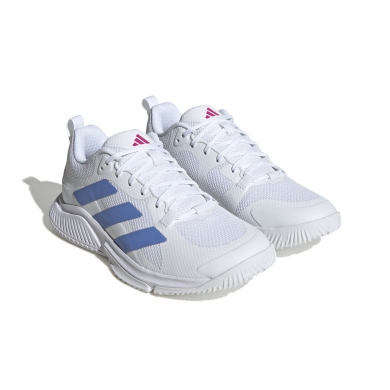 adidas Halowe buty do tenisa Court Team Bounce 2 białe/niebieskie dla kobiet